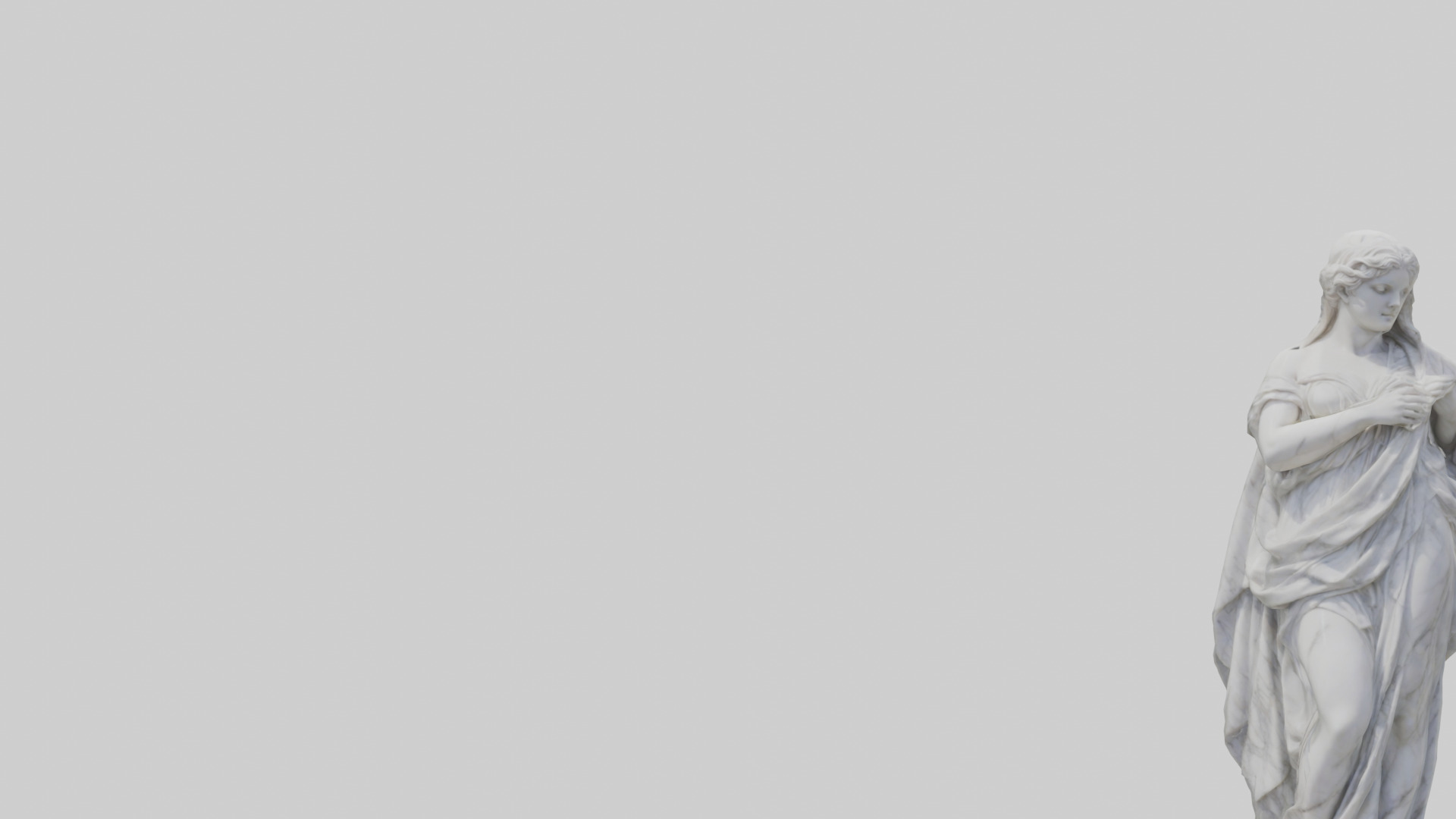 Classical Marble Woman statue model Low-poly 3D model_21