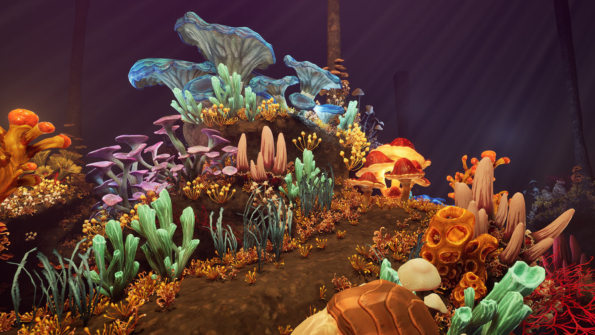 Fantasy cave plants Low-poly 3D model_3