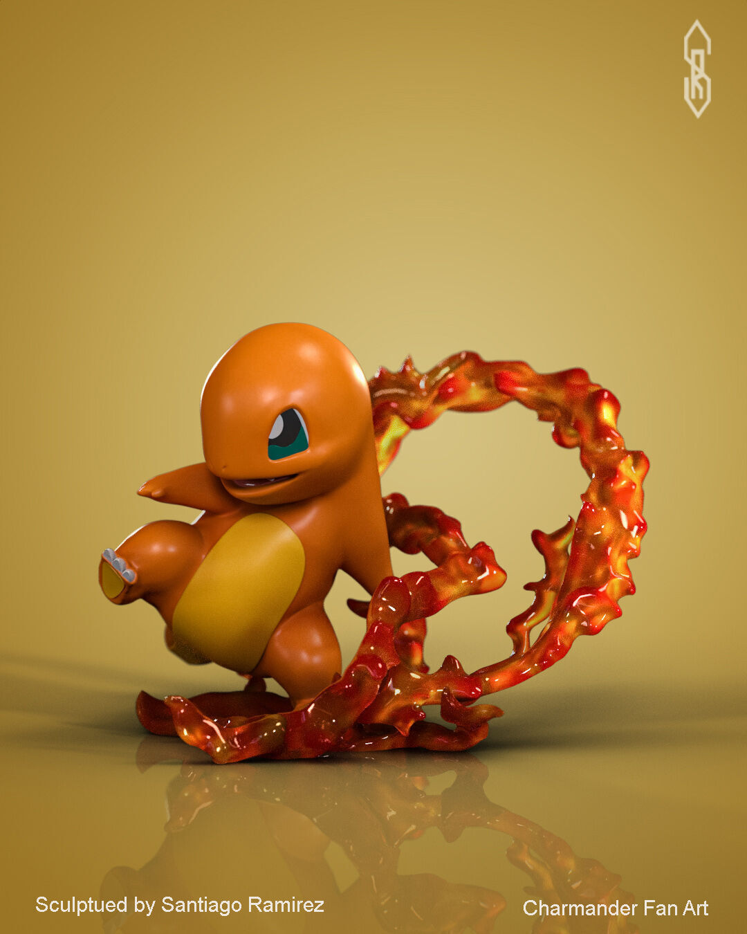 Charmander Fant Art 3D print model_3