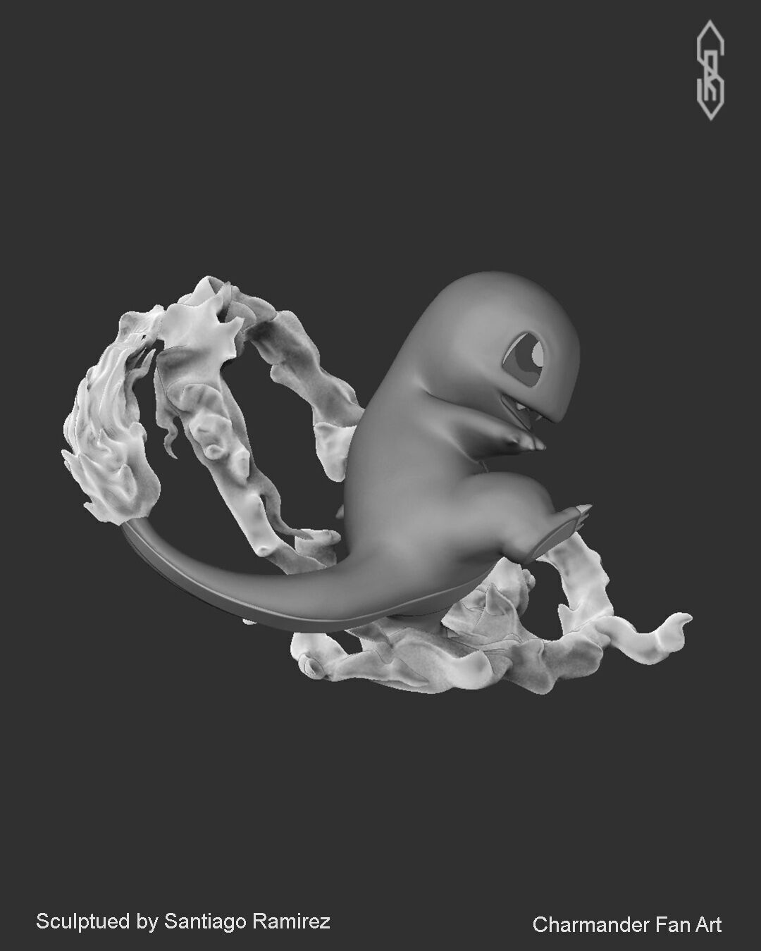 Charmander Fant Art 3D print model_9