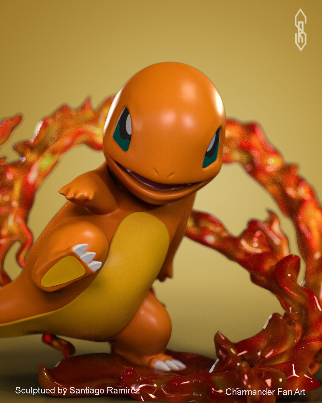 Charmander Fant Art 3D print model_2