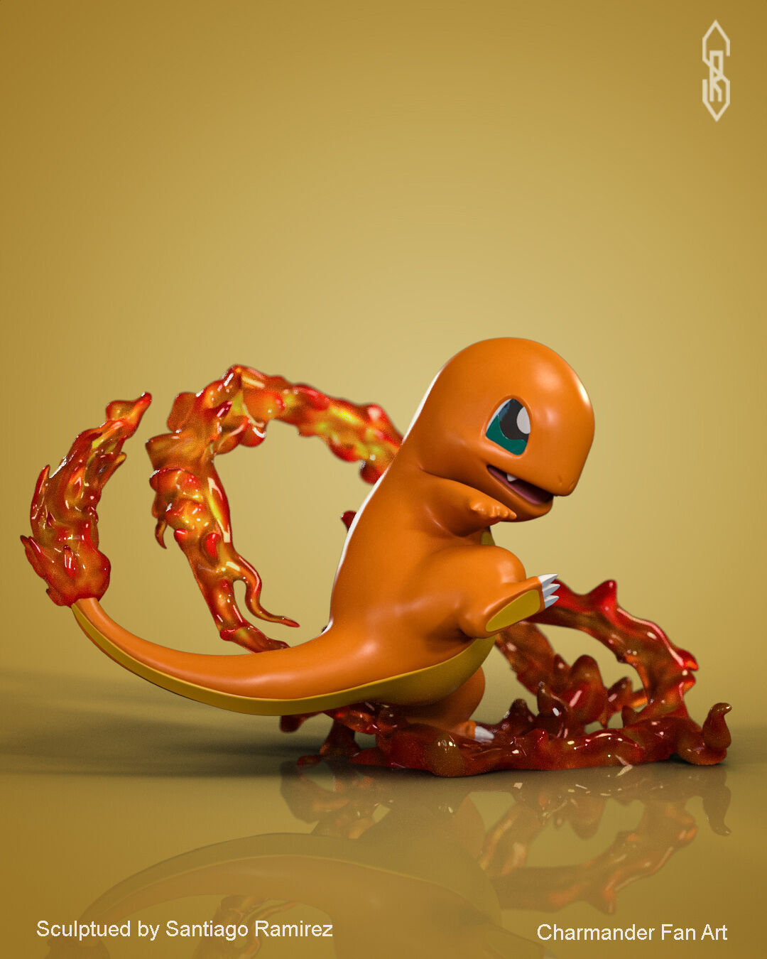 Charmander Fant Art 3D print model_5