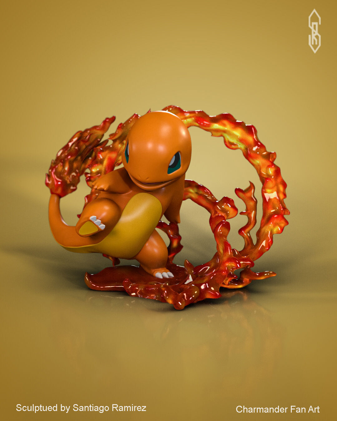 Charmander Fant Art 3D print model_1