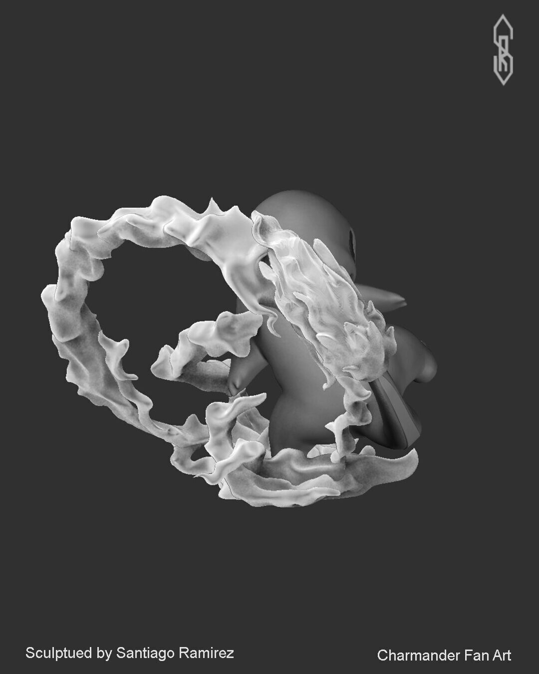 Charmander Fant Art 3D print model_6