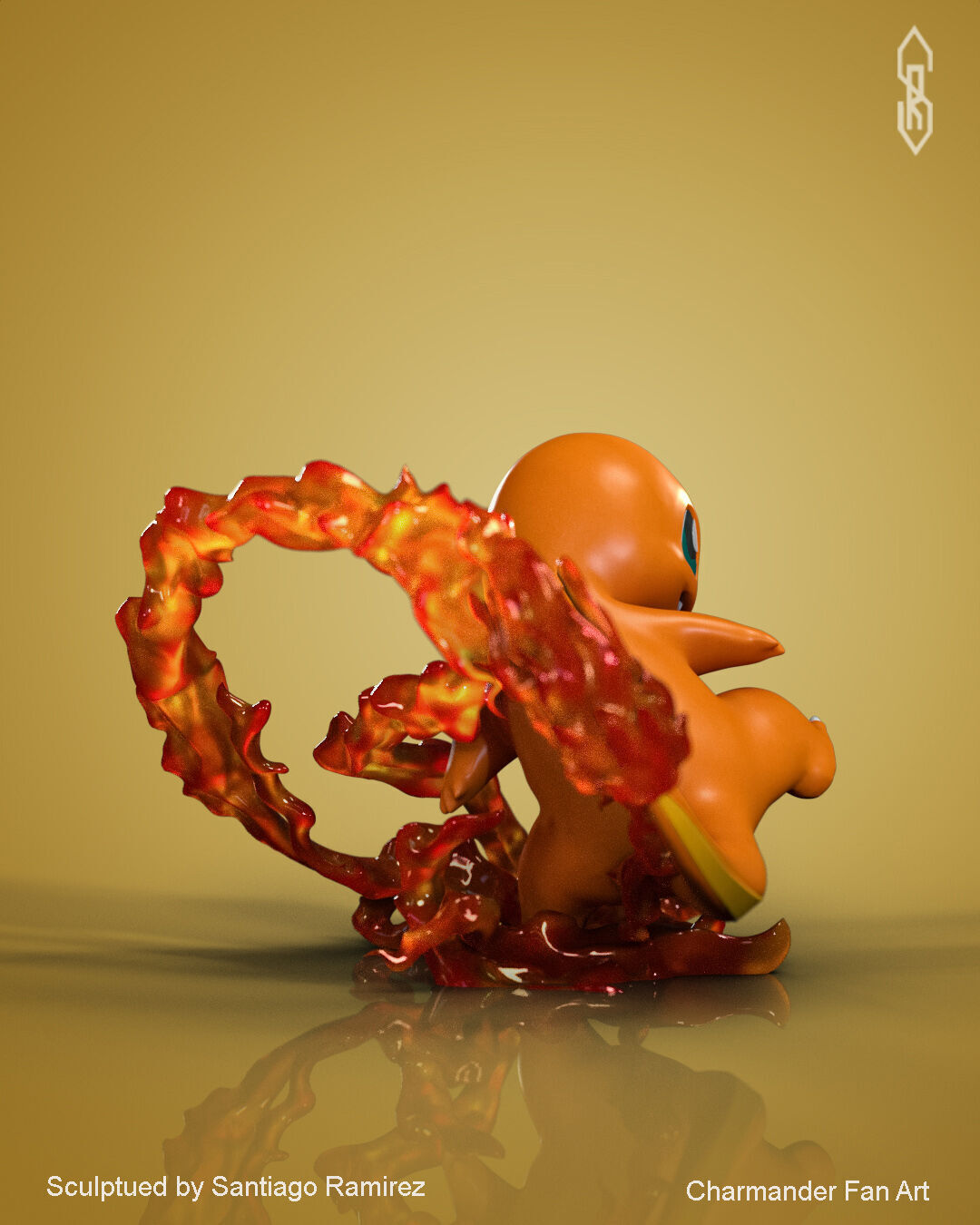 Charmander Fant Art 3D print model_4