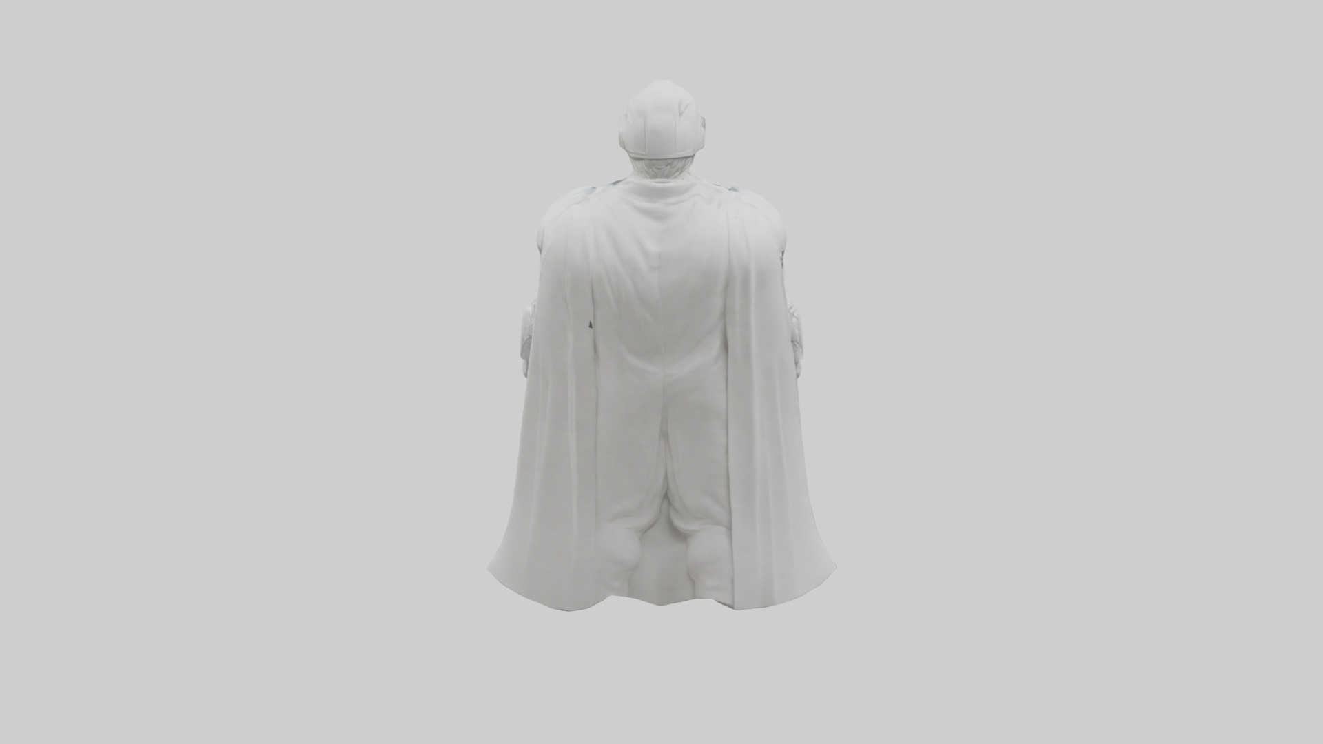Clean Future Hero Statue model Low-poly 3D model_25