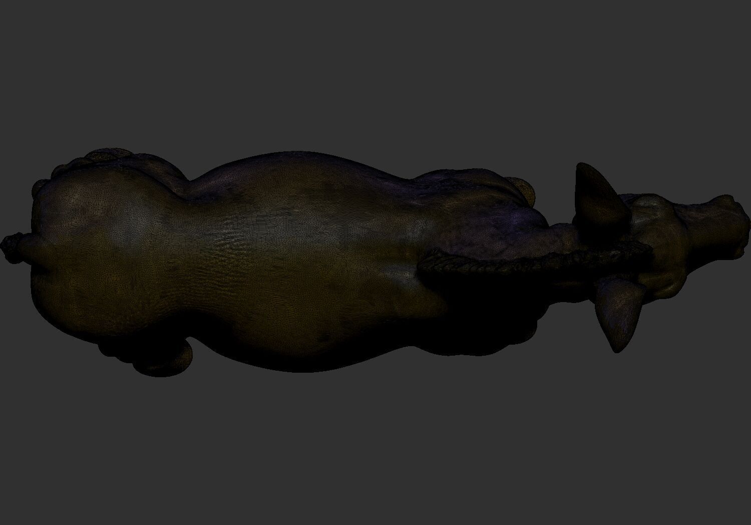 stylized donkey 3d printable model 3D print model_6