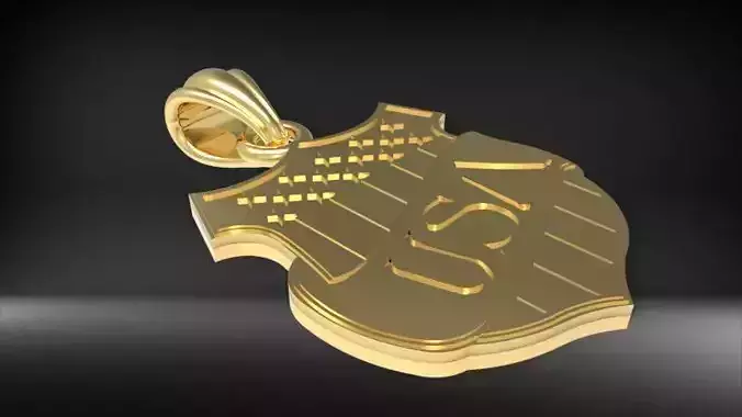 USA Trophy Pendant 3D print model