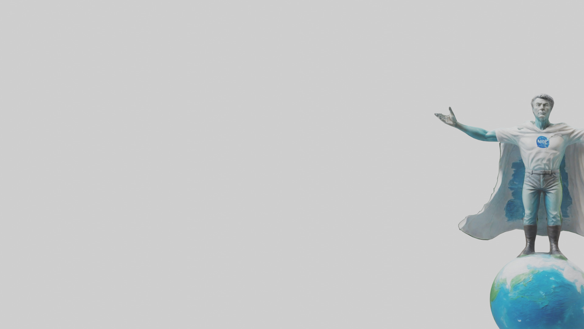 Climate Change Hero Statue model Low-poly 3D model_21