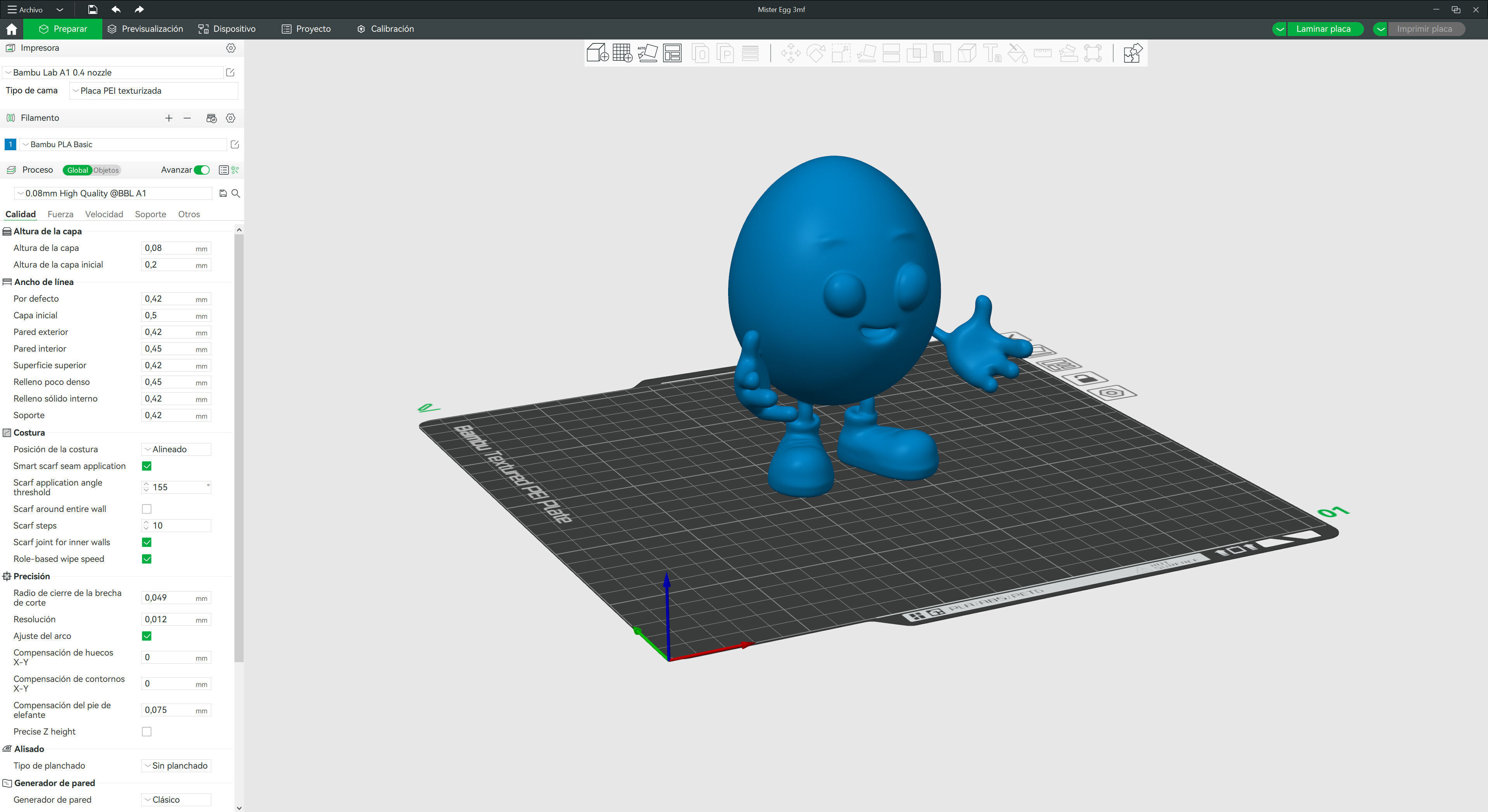 Mister Egg figure 3D print model_10
