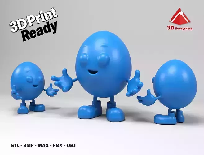 Mister Egg figure 3D print model