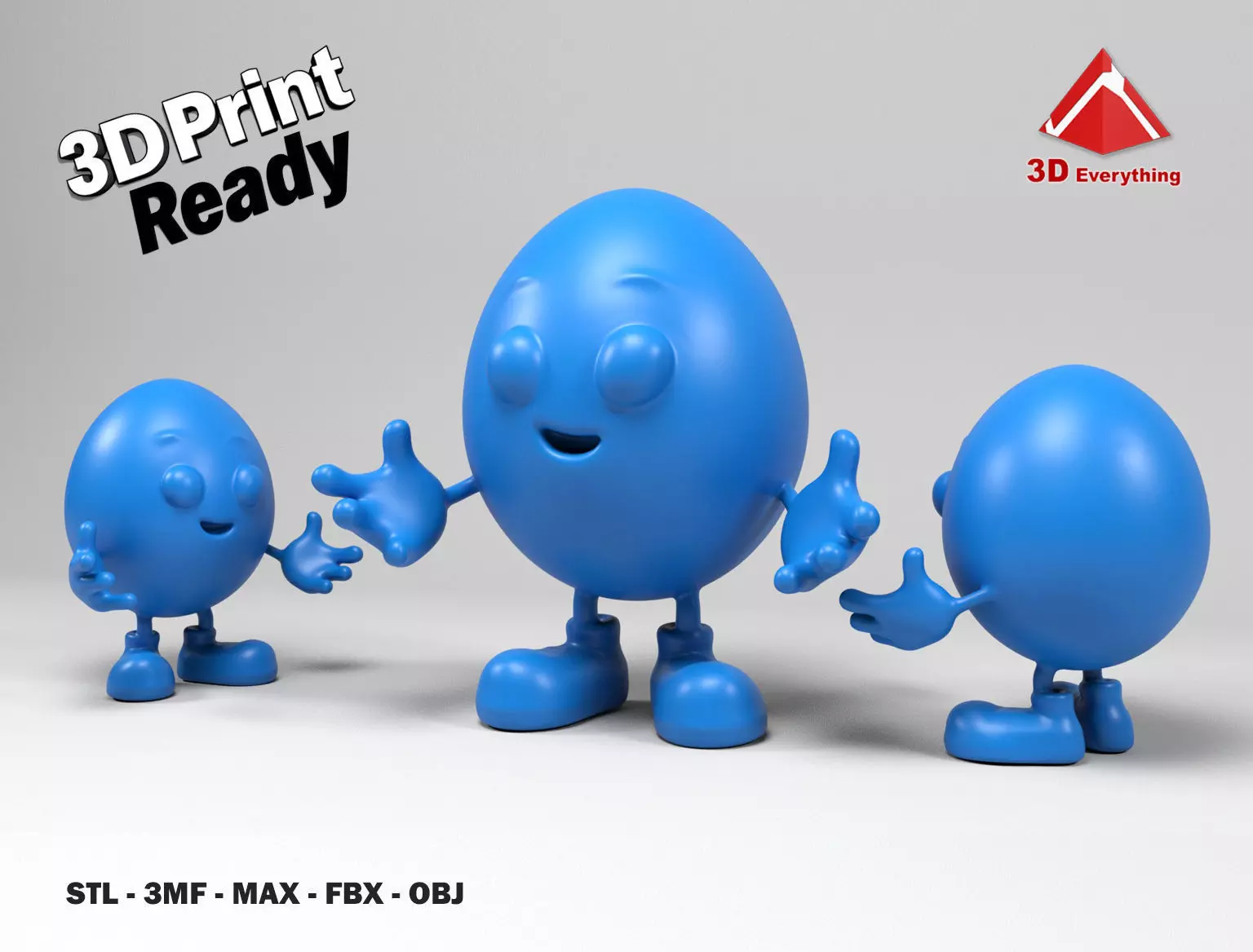 Mister Egg figure 3D print model_0