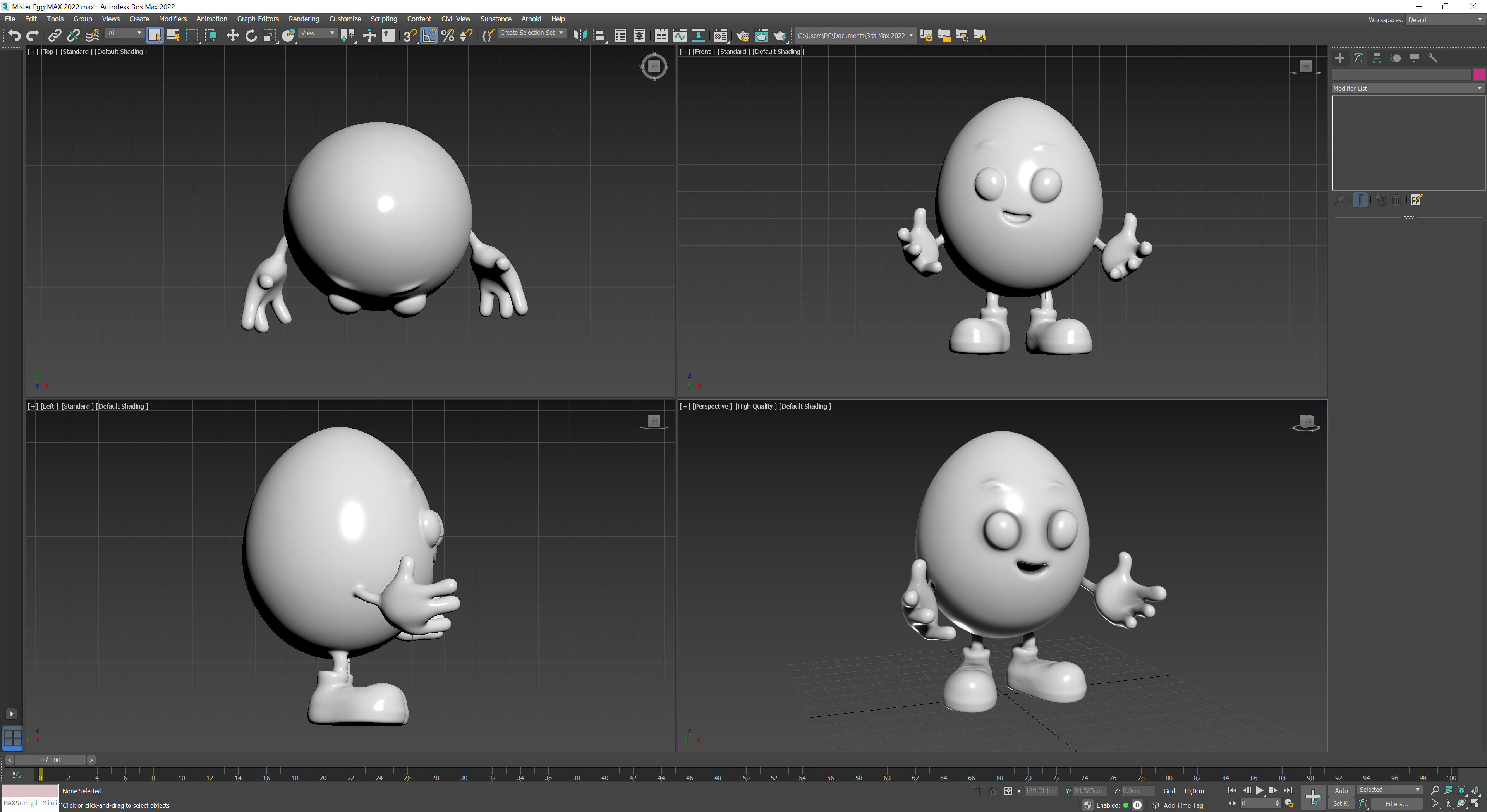 Mister Egg figure 3D print model_11
