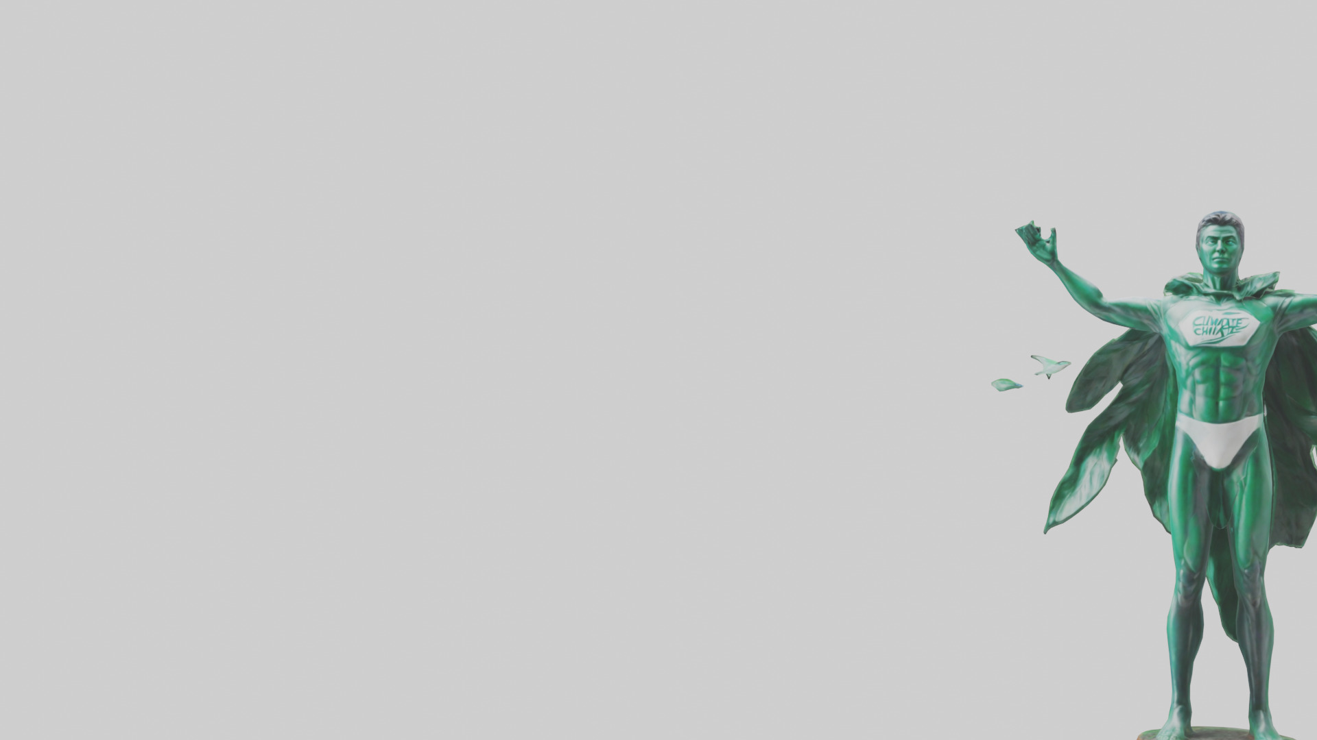 Climate Hero Statue model Low-poly 3D model_21