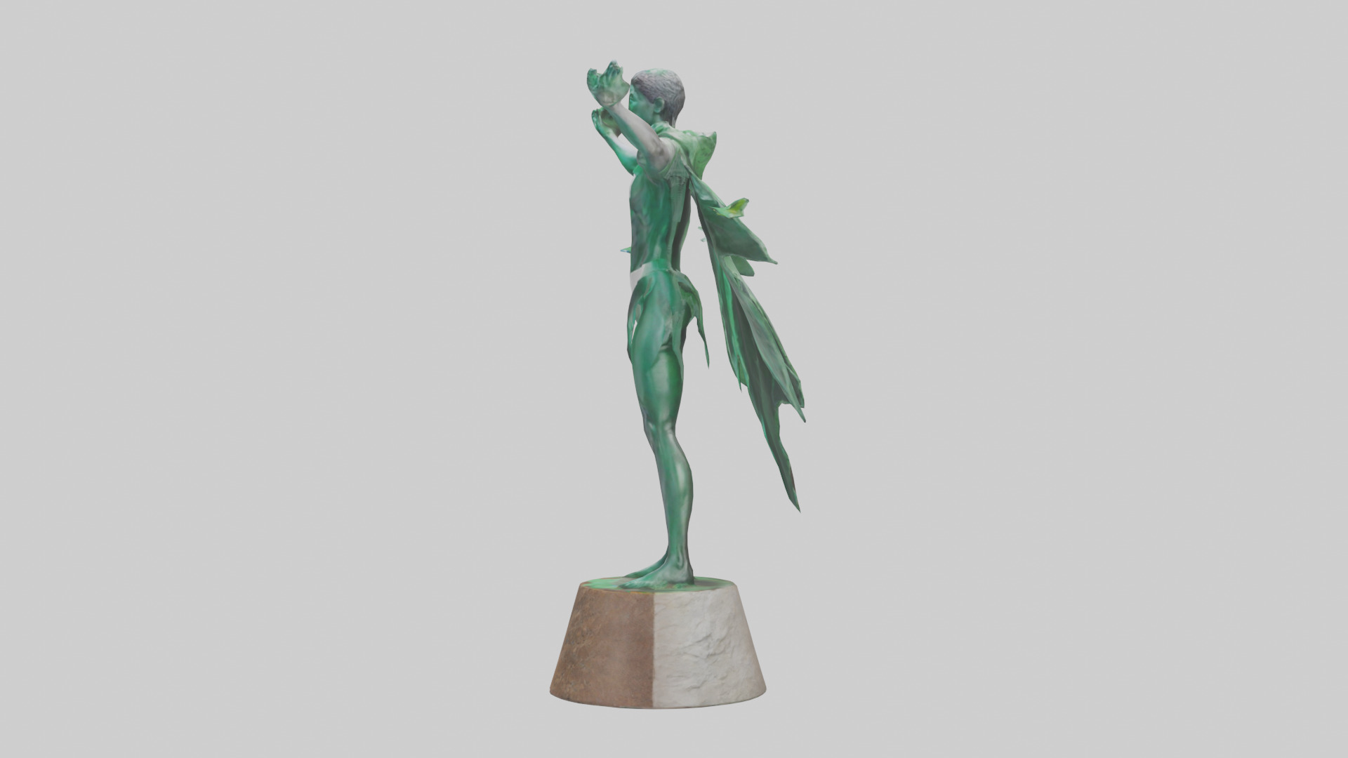 Climate Hero Statue model Low-poly 3D model_22