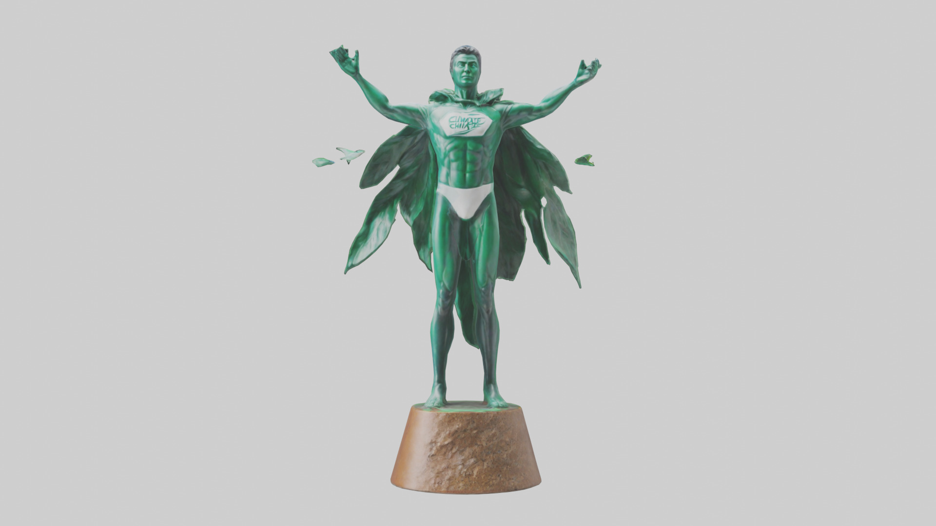 Climate Hero Statue model Low-poly 3D model_19