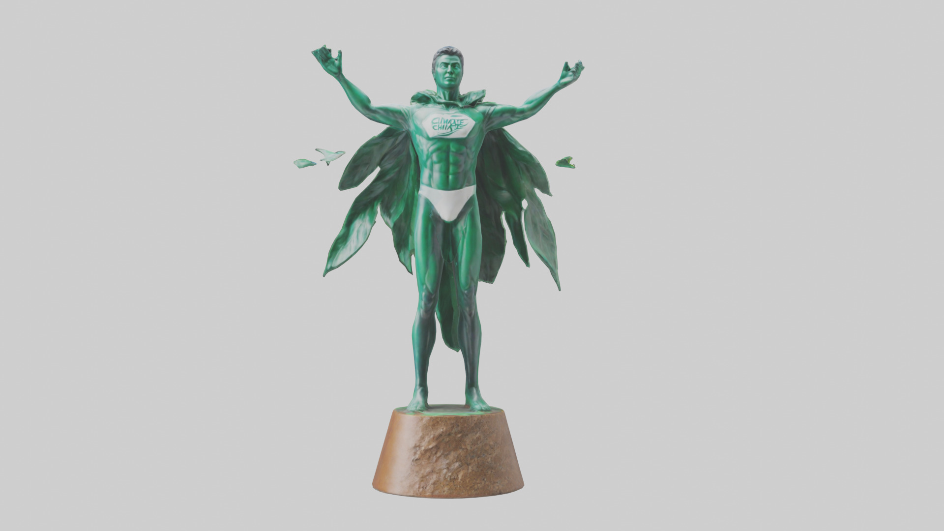 Climate Hero Statue model Low-poly 3D model_17