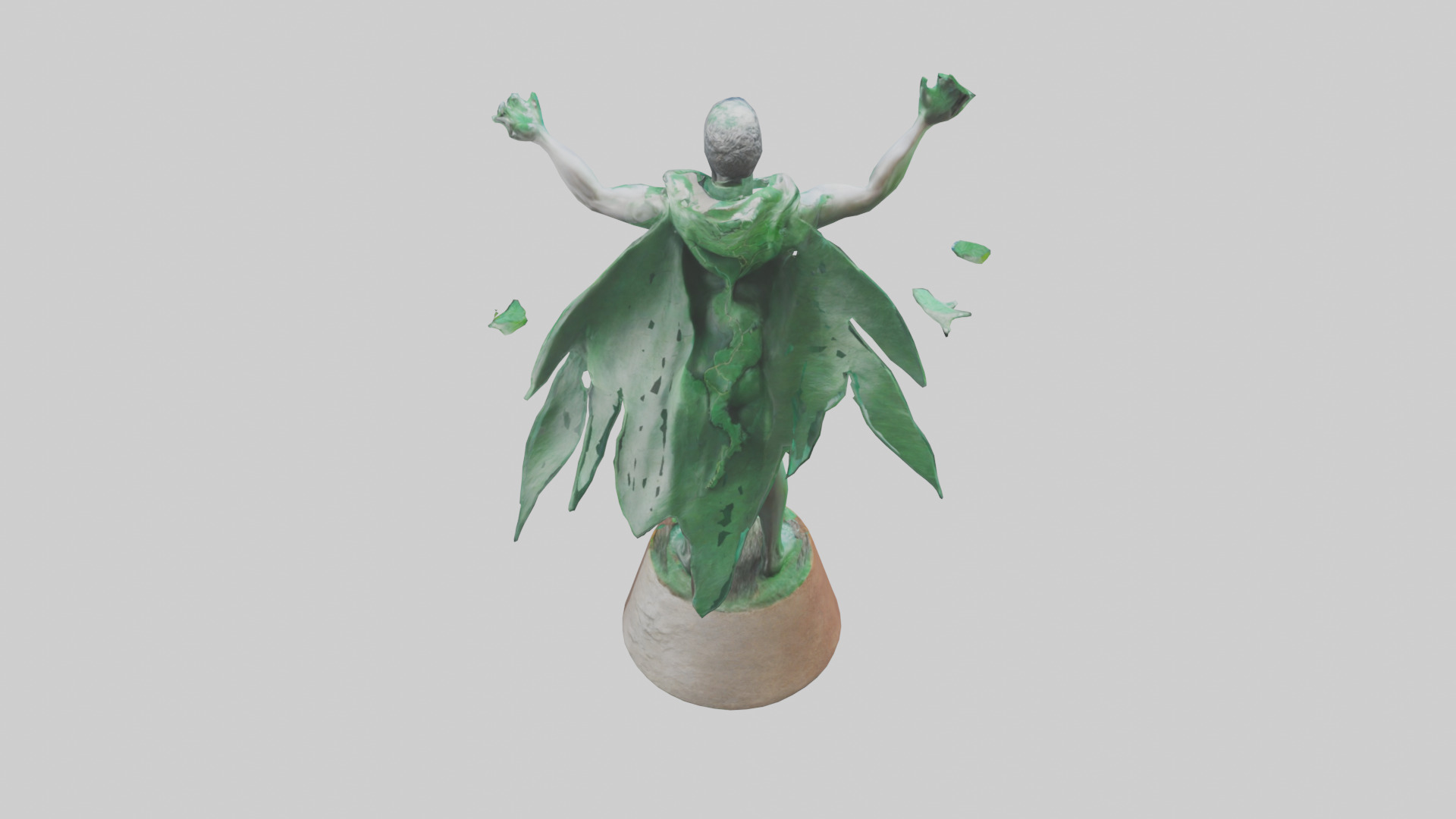 Climate Hero Statue model Low-poly 3D model_25