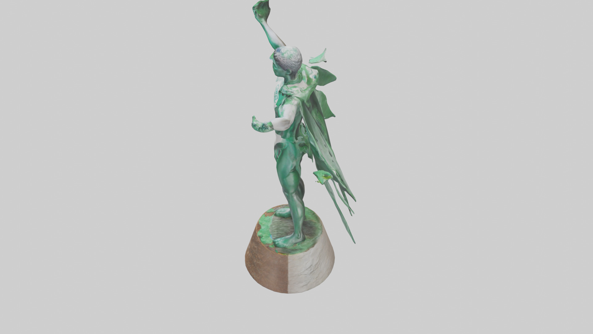 Climate Hero Statue model Low-poly 3D model_27