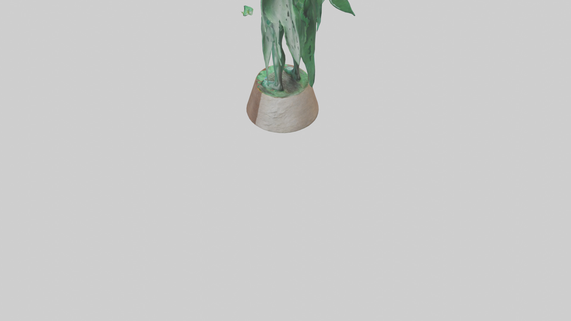 Climate Hero Statue model Low-poly 3D model_5