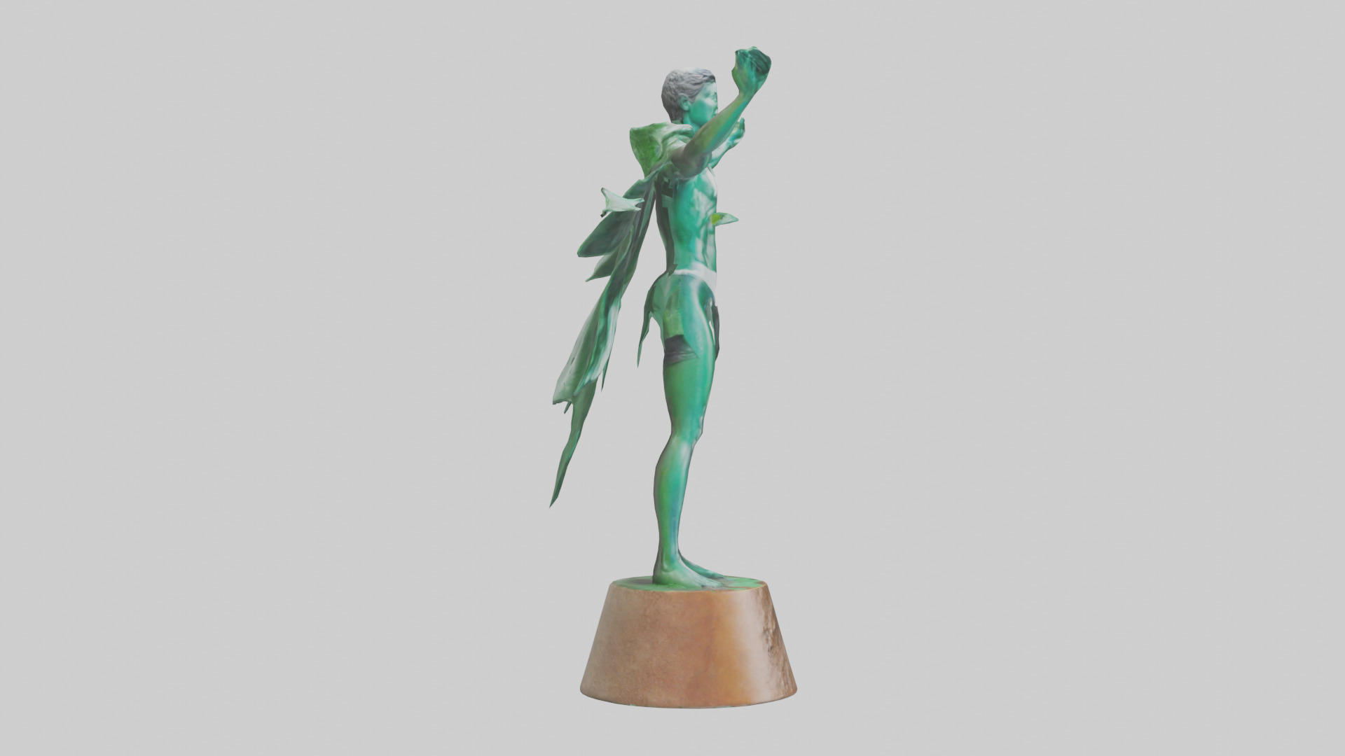 Climate Hero Statue model Low-poly 3D model_23