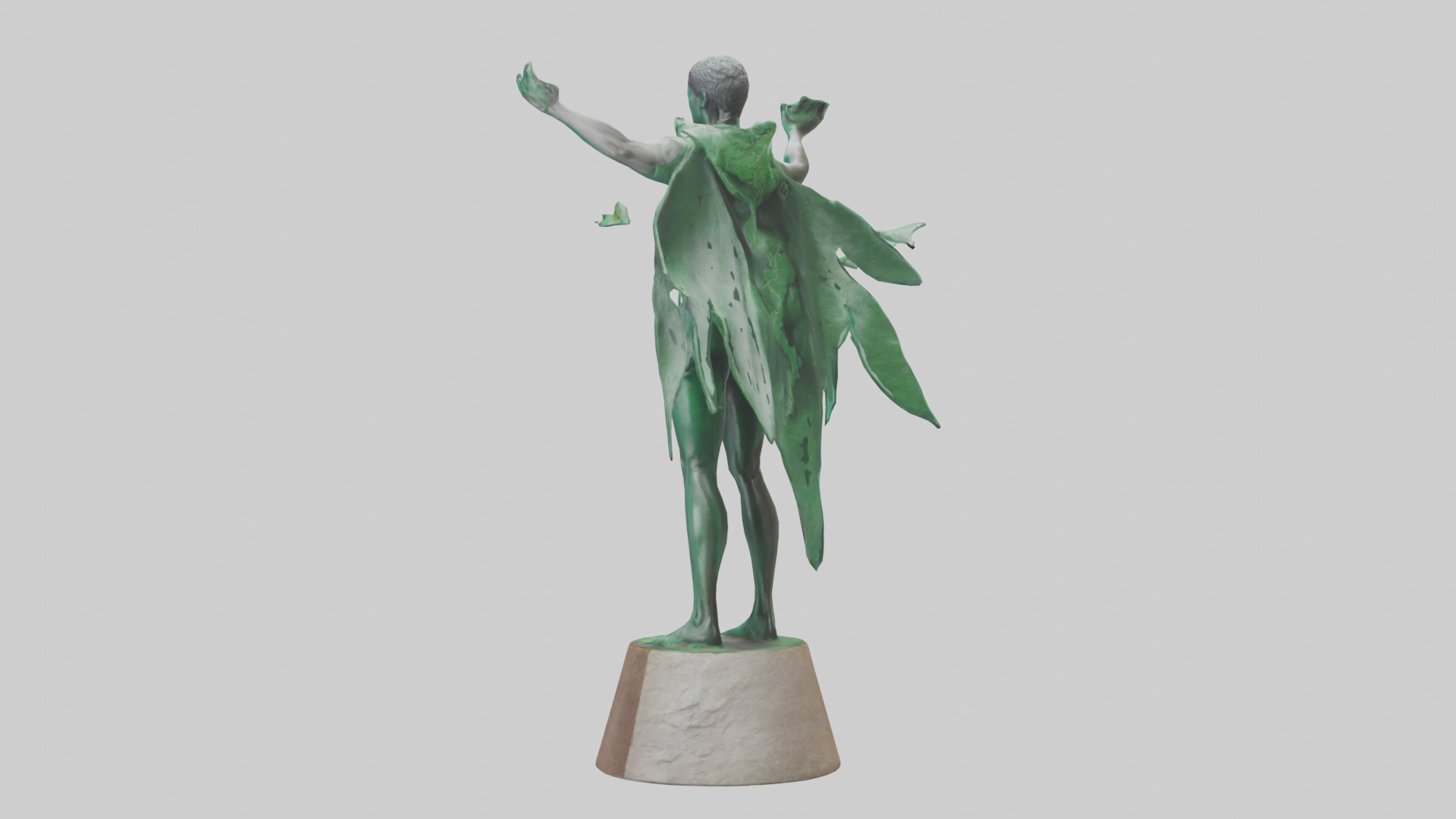 Climate Hero Statue model Low-poly 3D model_3