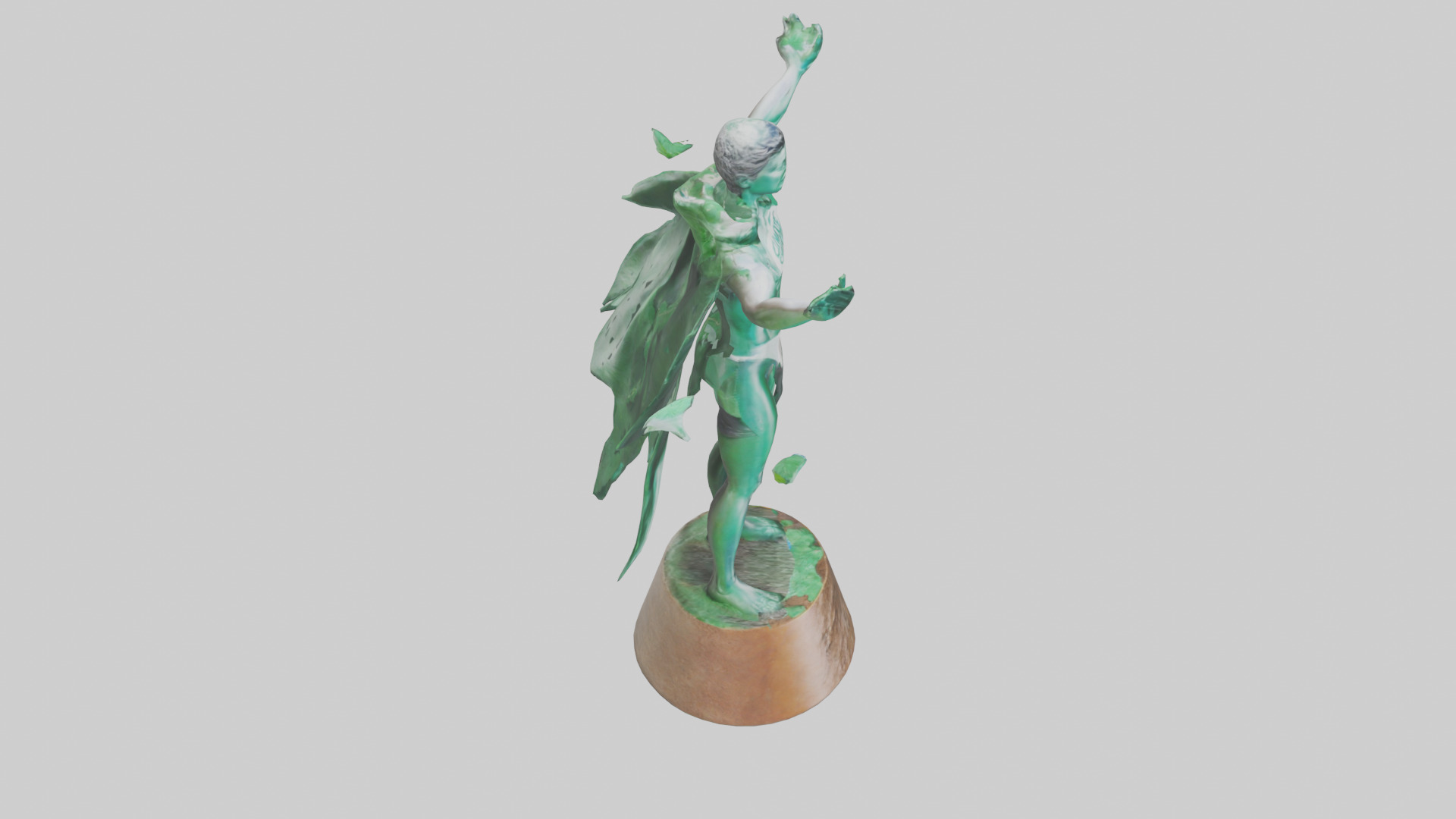 Climate Hero Statue model Low-poly 3D model_28