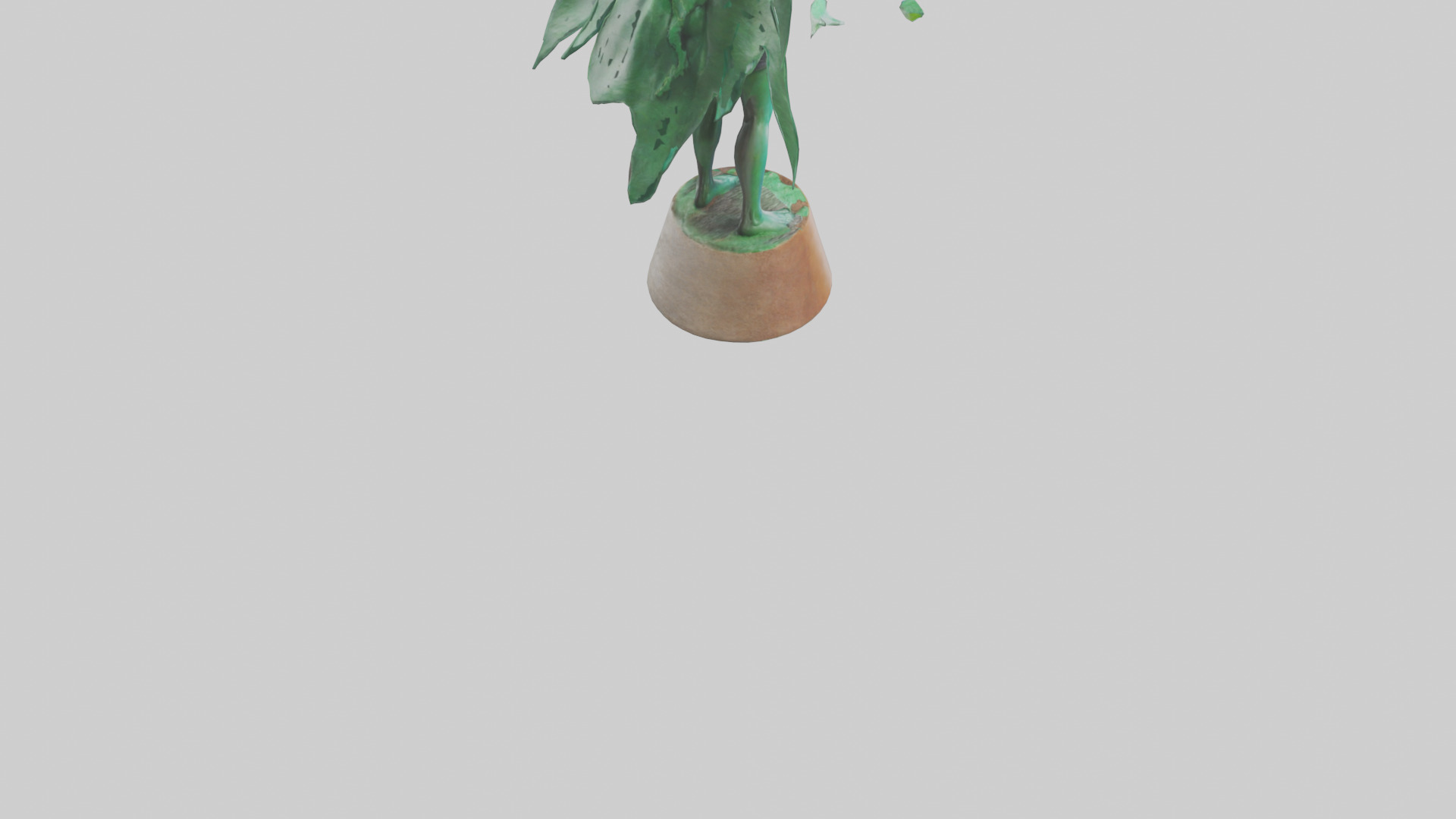 Climate Hero Statue model Low-poly 3D model_6