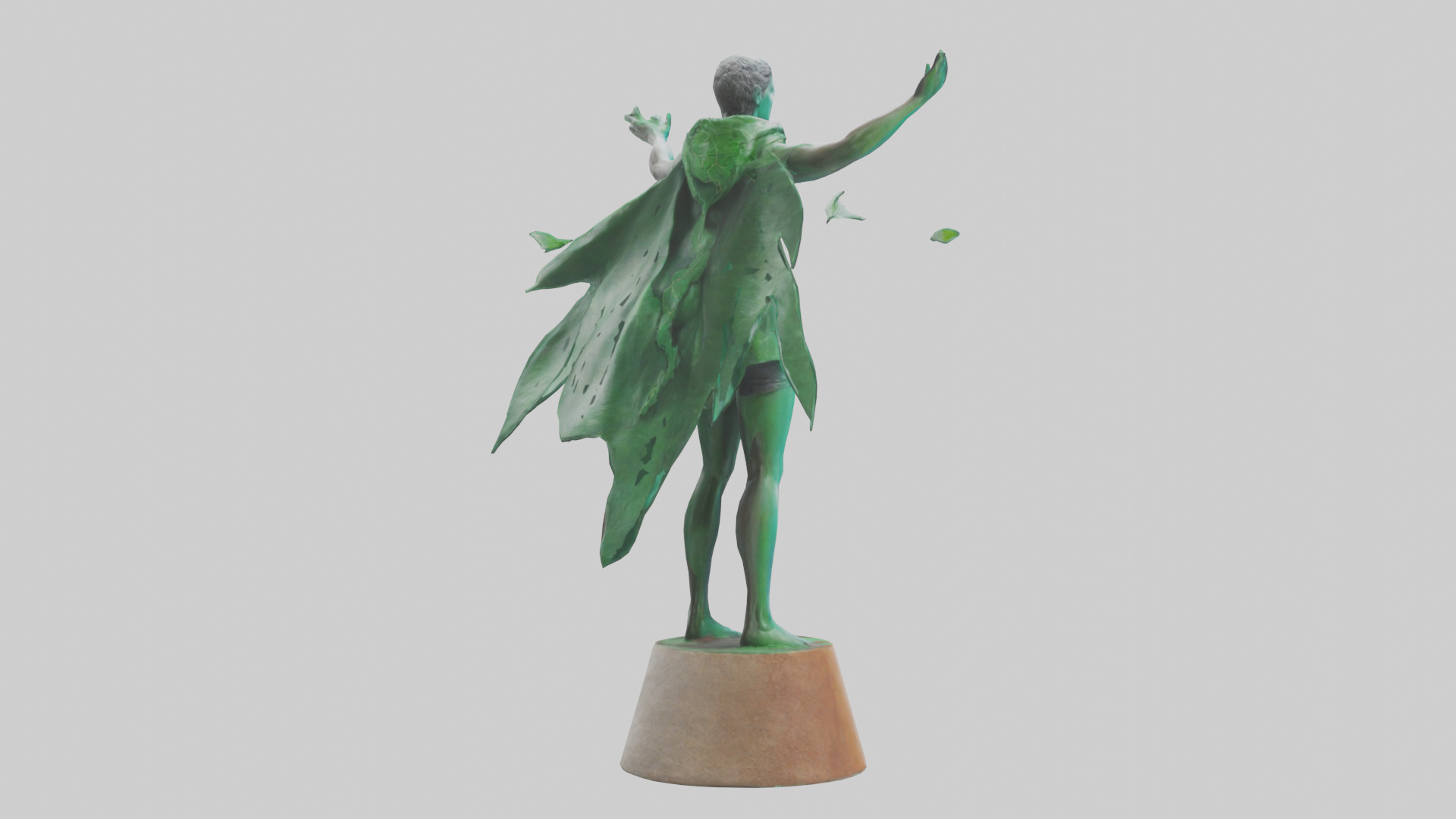 Climate Hero Statue model Low-poly 3D model_4
