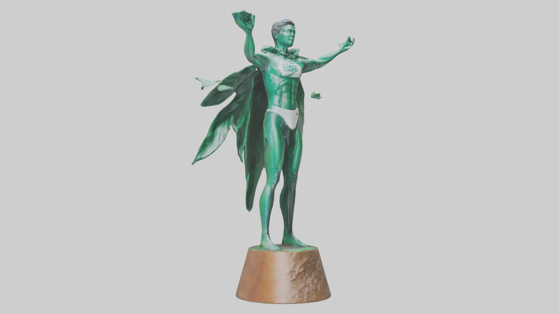 Climate Hero Statue model Low-poly 3D model_9