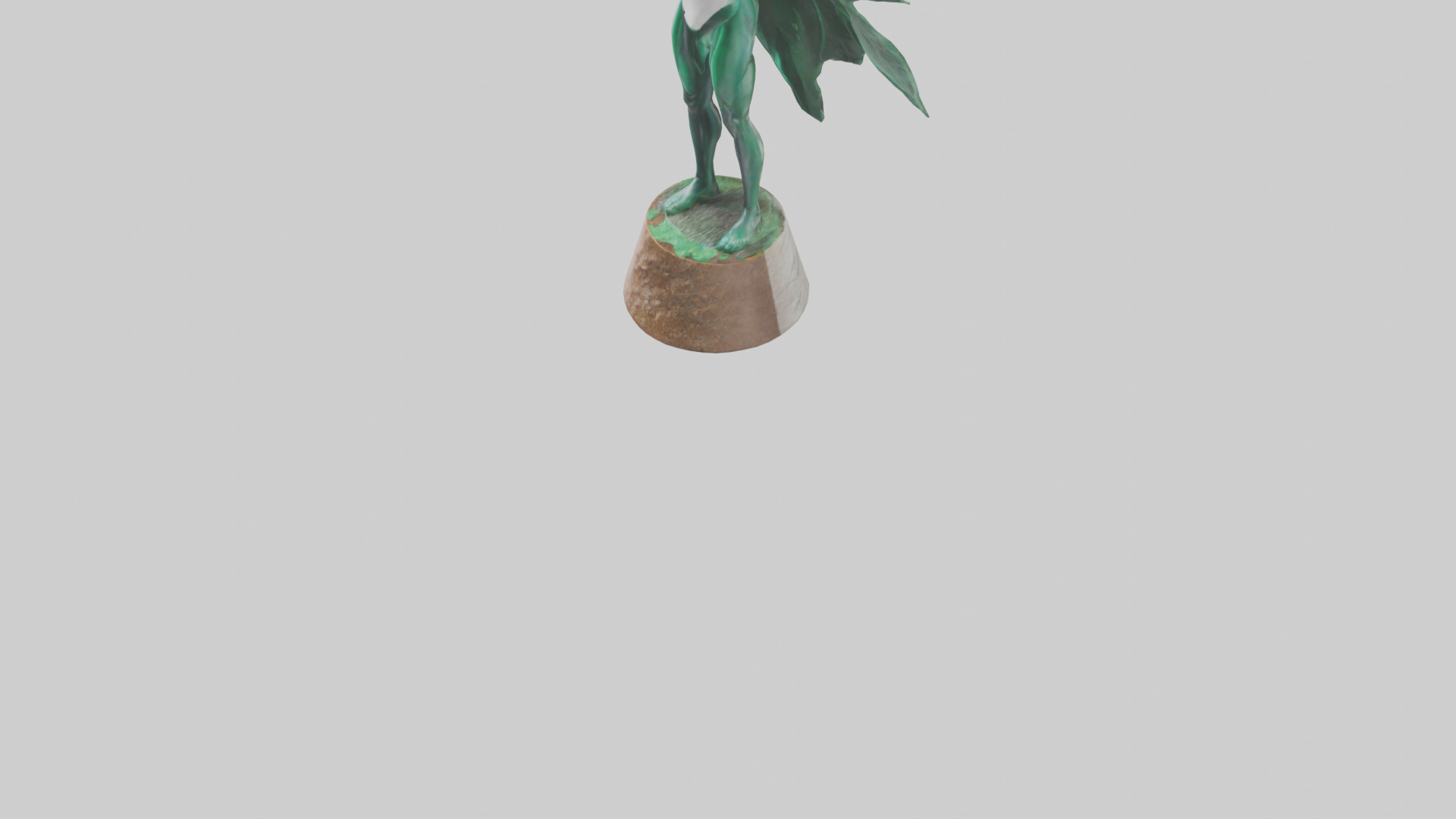 Climate Hero Statue model Low-poly 3D model_7