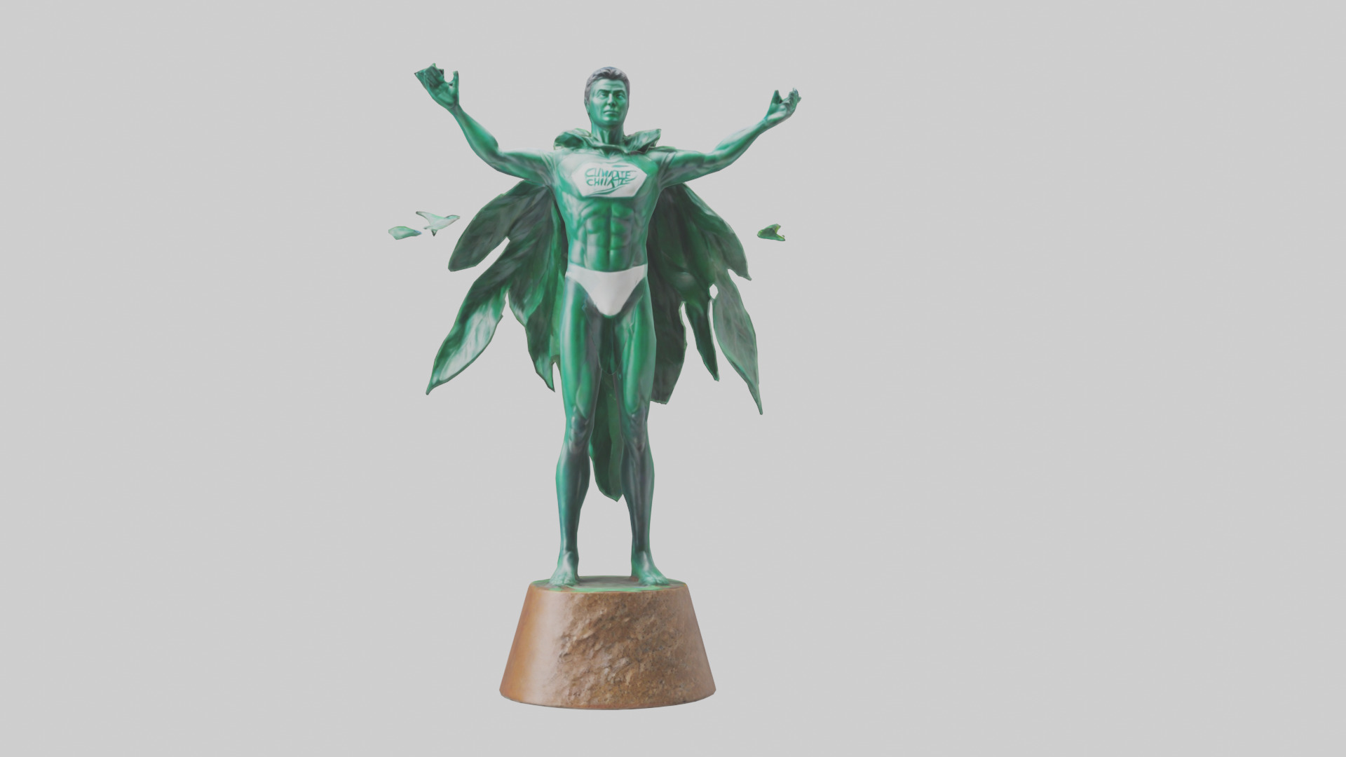 Climate Hero Statue model Low-poly 3D model_20