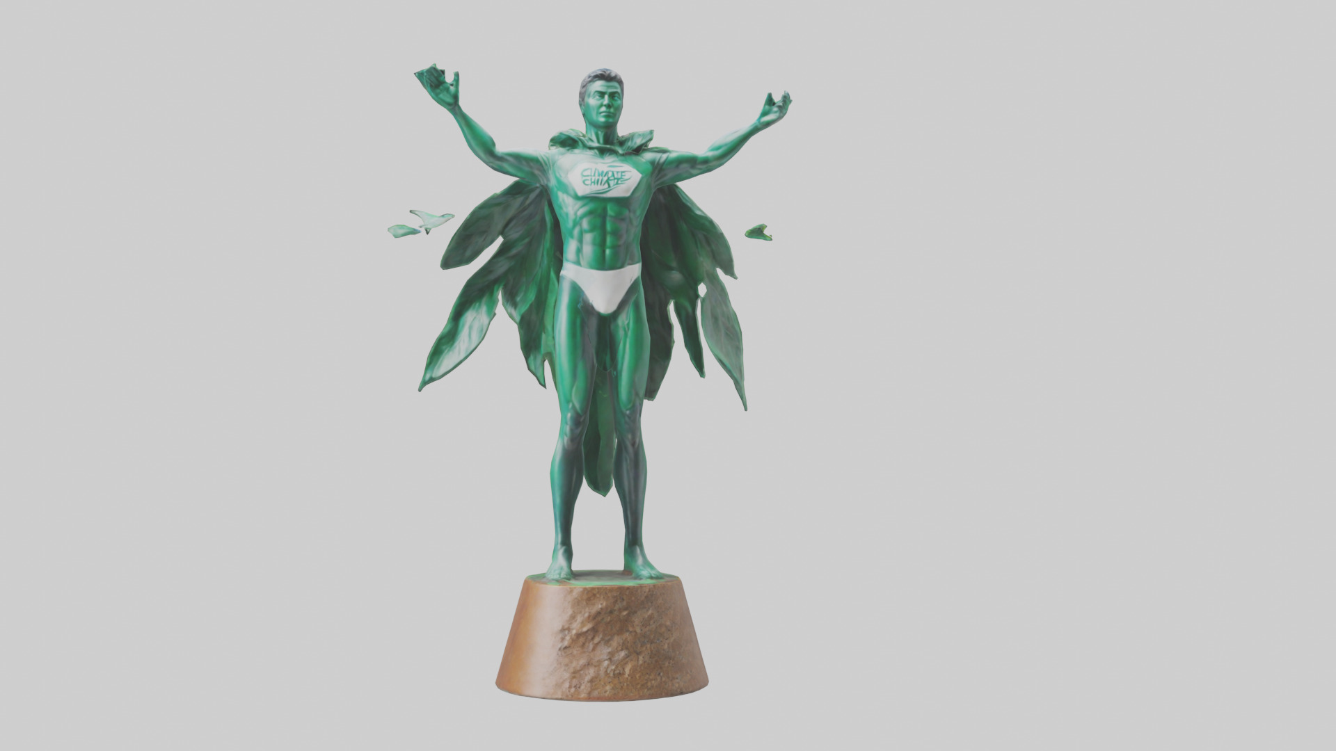 Climate Hero Statue model Low-poly 3D model_18