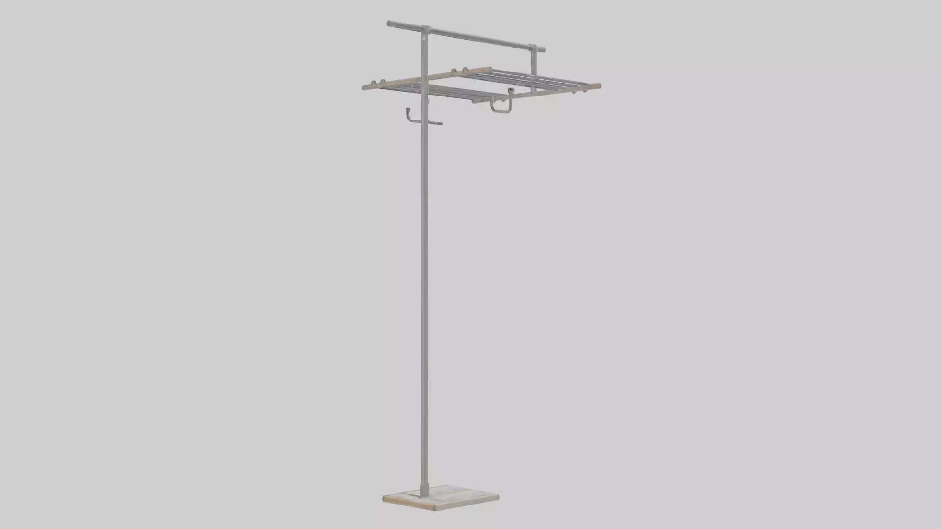 Clothes rack model Low-poly 3D model_0
