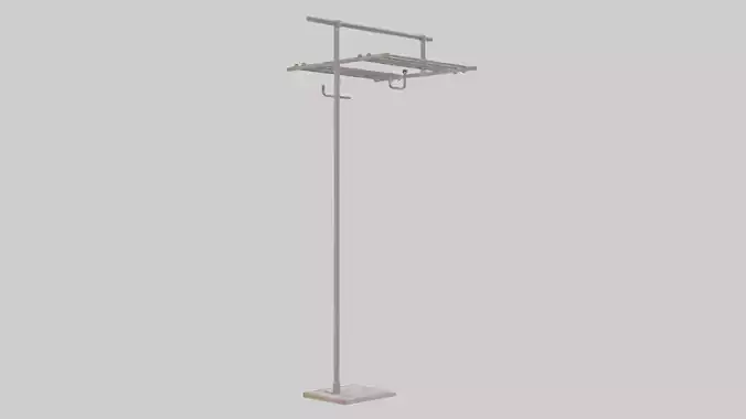 Clothes rack model Low-poly 3D model