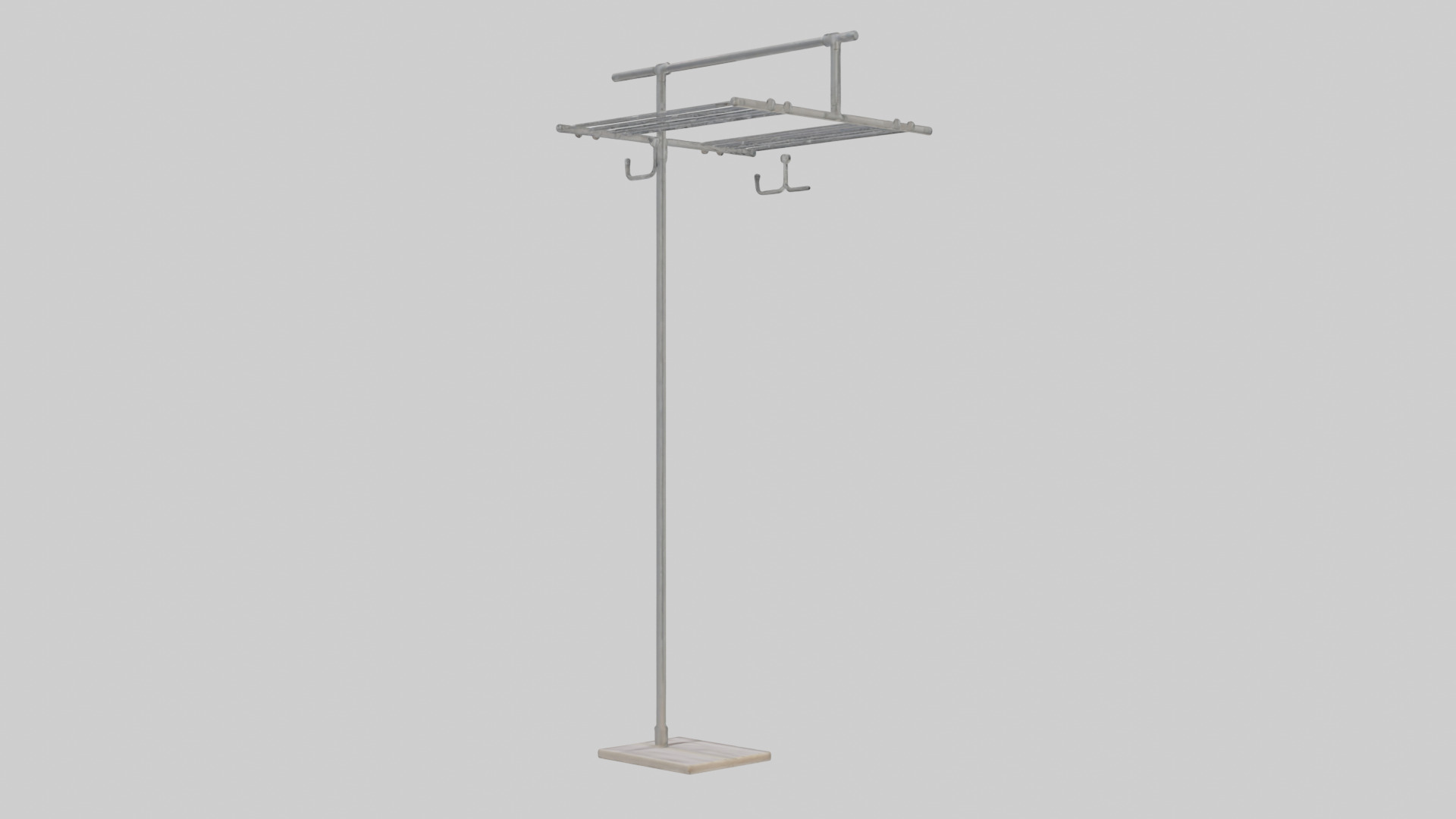 Clothes rack model Low-poly 3D model_2