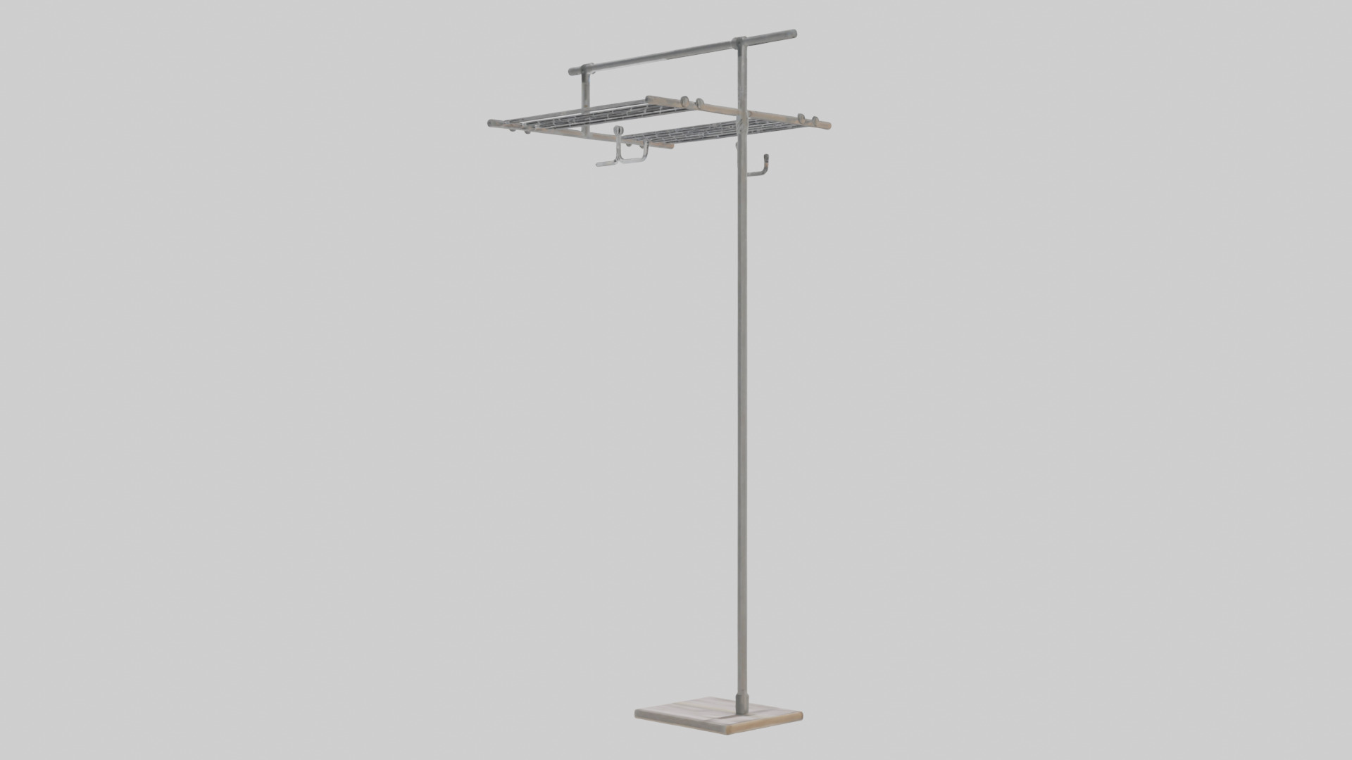 Clothes rack model Low-poly 3D model_11