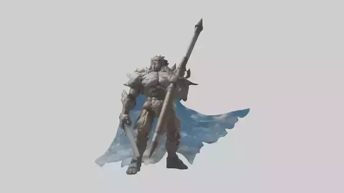 Cloud Titan Giant model Low-poly 3D model