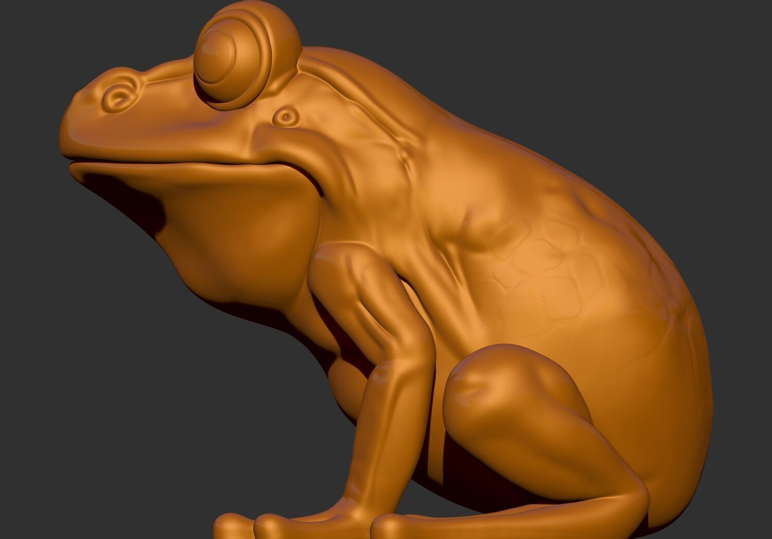 stylized frog 3d printable stl model 3D print model_3
