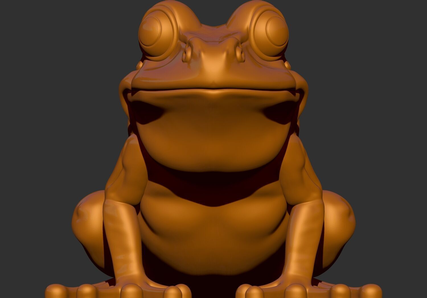 stylized frog 3d printable stl model 3D print model_1