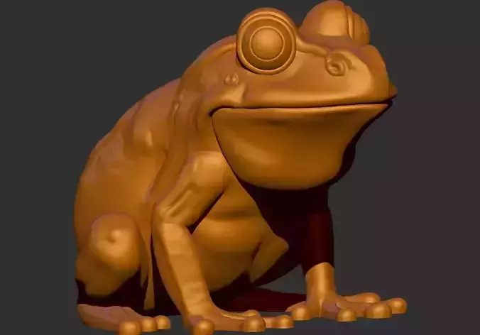 stylized frog 3d printable stl model