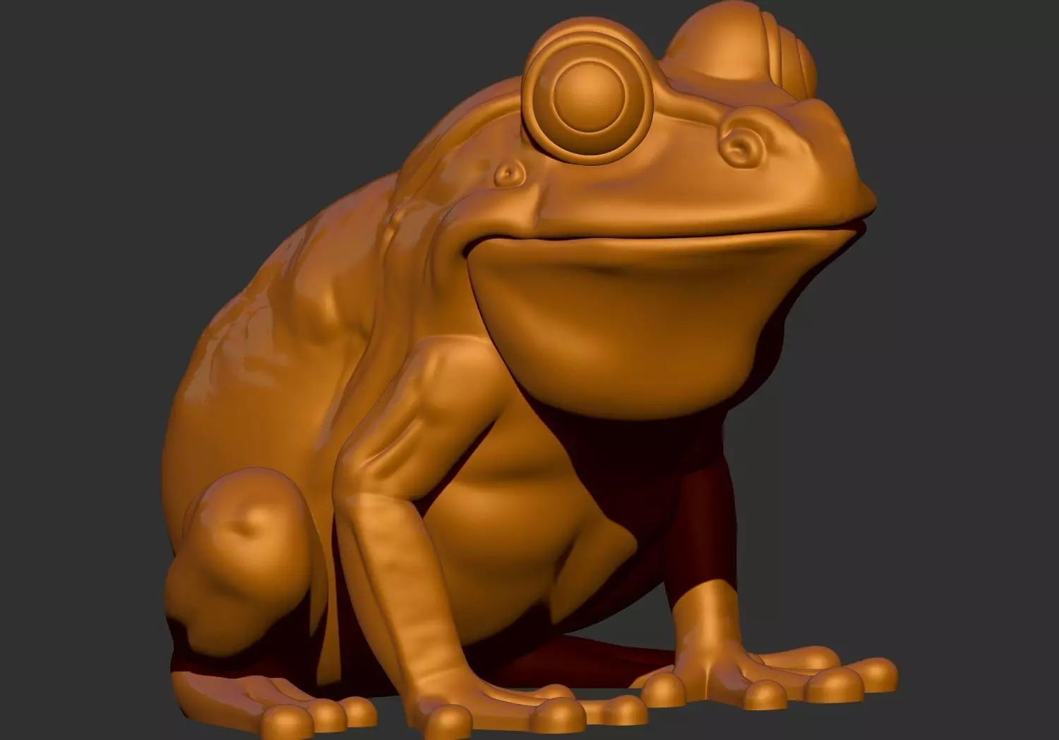 stylized frog 3d printable stl model 3D print model_0