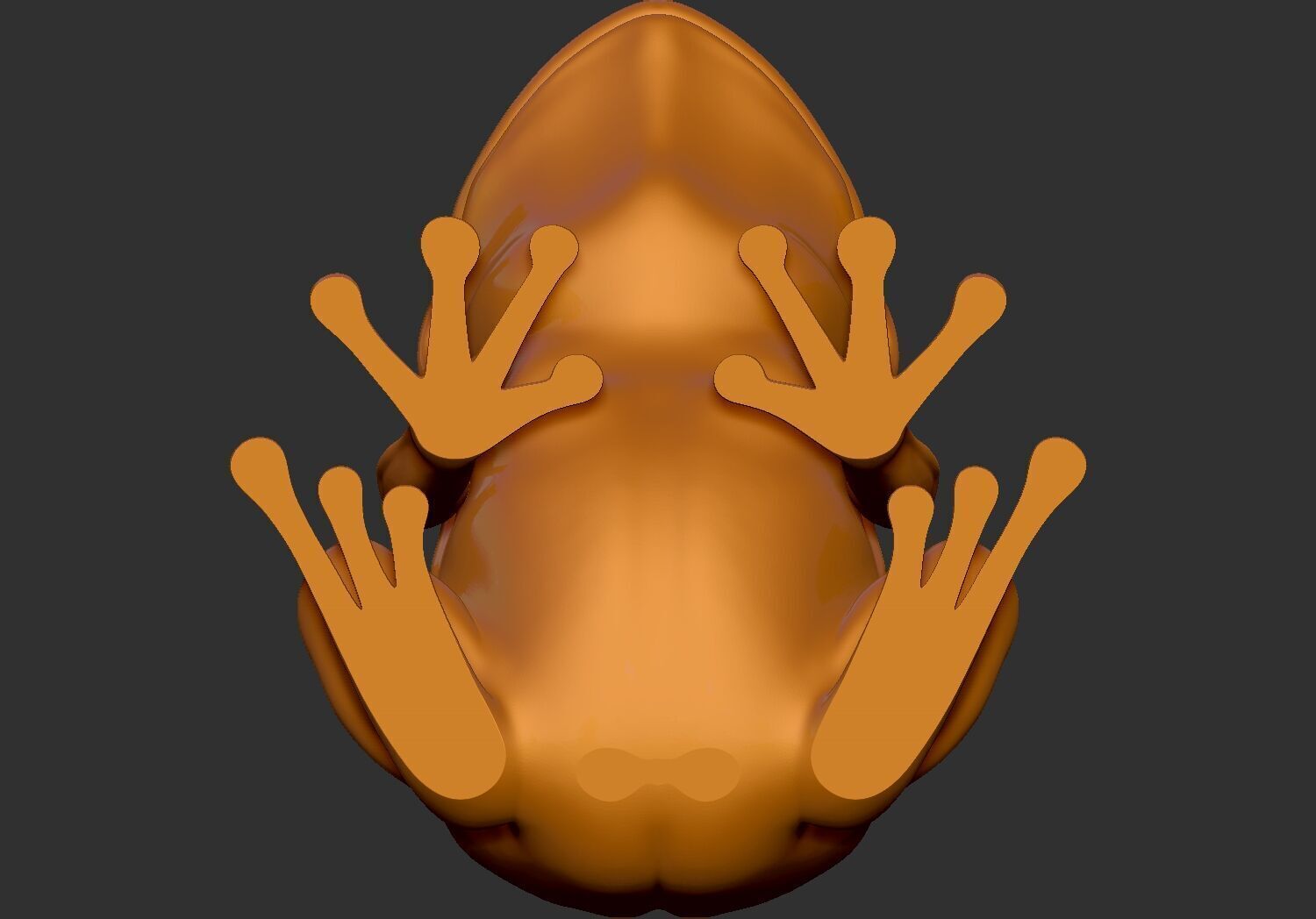 stylized frog 3d printable stl model 3D print model_7