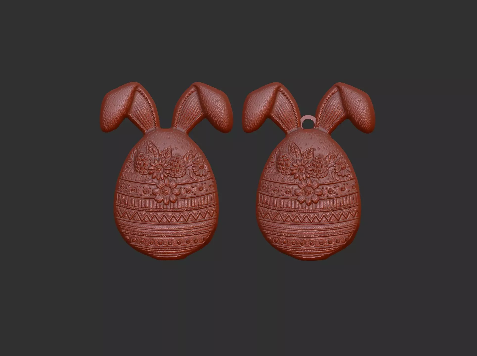 Easter egg decor bunny ears decor 3D print model