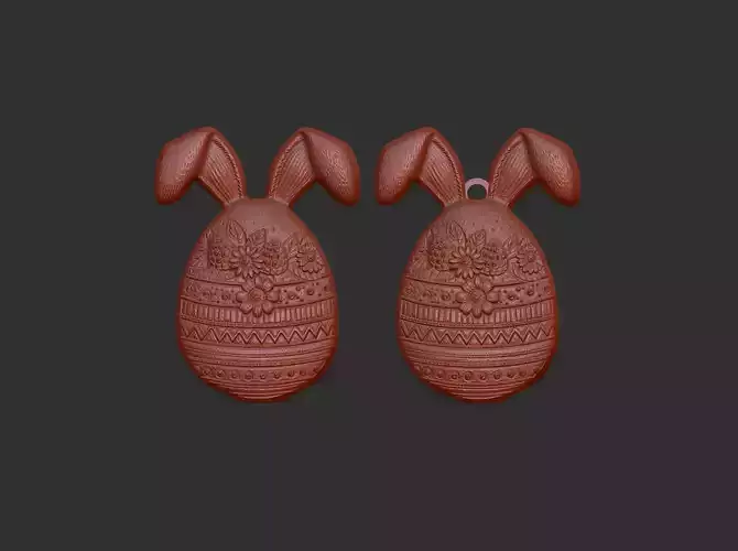 Easter egg decor bunny ears decor  3D print model