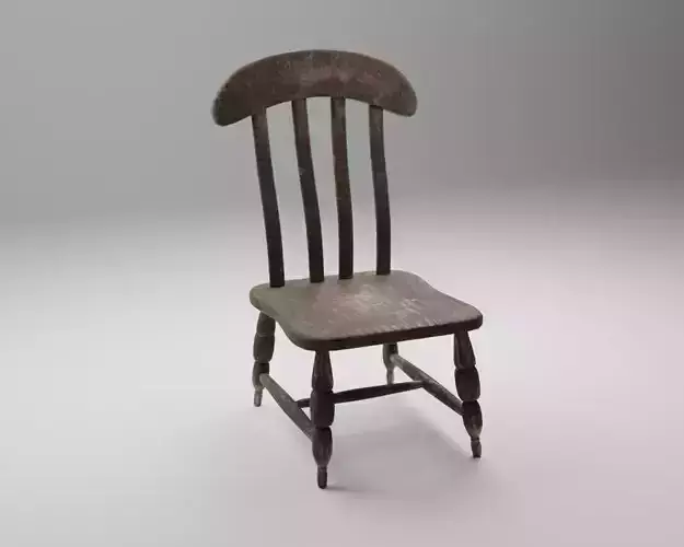Horror Game Wooden Chair - PBR Materials