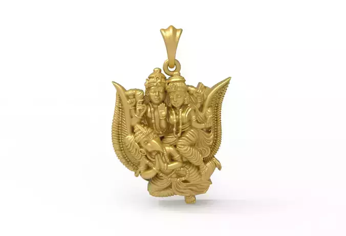 Vishnu Garuda Pendant 3D-Model-01 3D print model