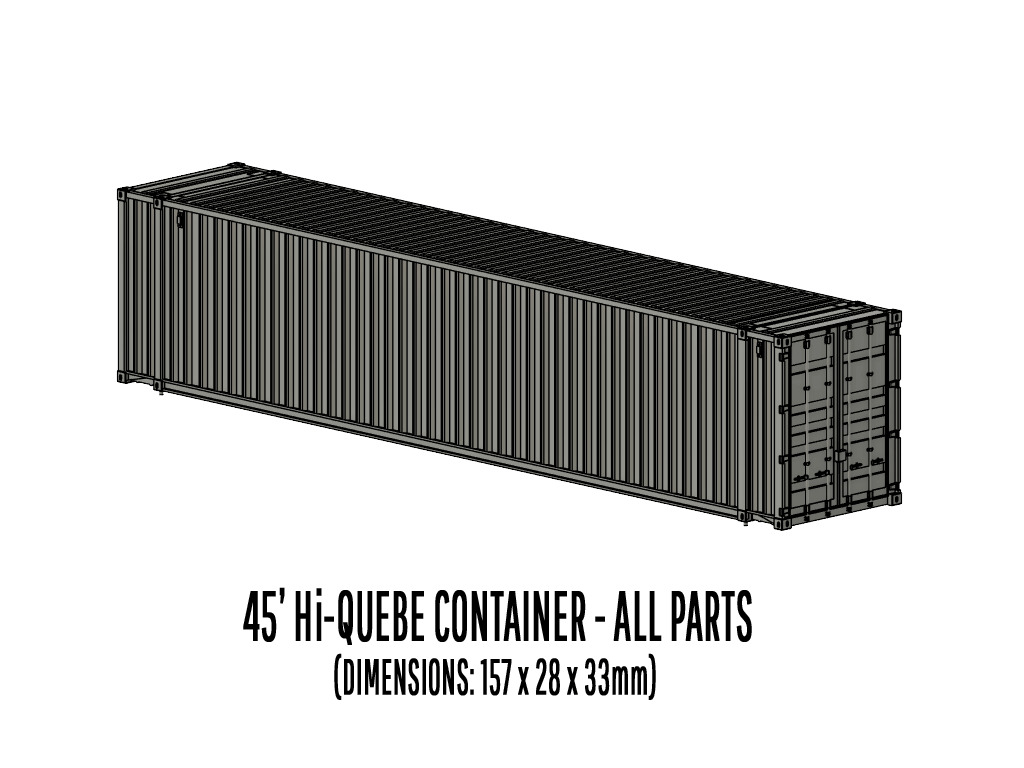 CARGO-0077 Container ISO standard H0-scale 3D print model_5