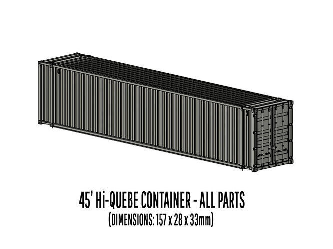 CARGO-0077 Container ISO standard H0-scale 3D print model 6