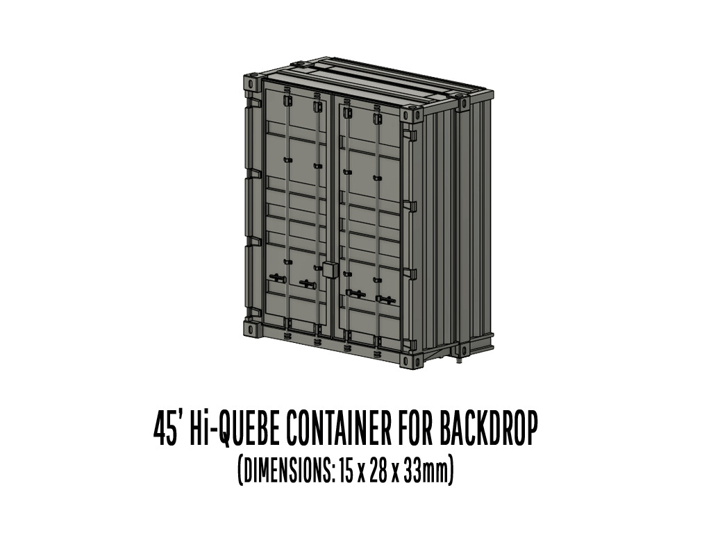 CARGO-0077 Container ISO standard H0-scale 3D print model_6